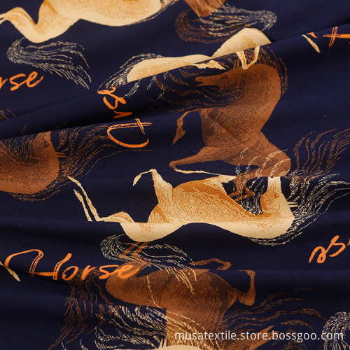 Printed Rayon Fabric Plain Printed Floral Viscose Fabric
